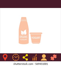 Yogurt  icon. Vector design. 
