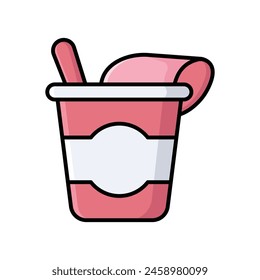 yogurt icon vector design template simple and clean