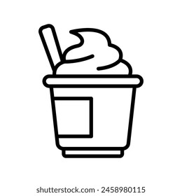 yogurt icon vector design template simple and clean