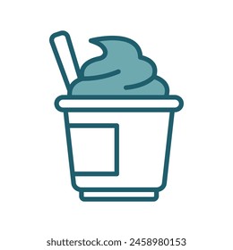 yogurt icon vector design template simple and clean
