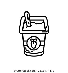 Yogurt icon in vector. Illustration