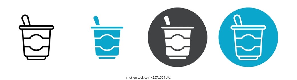 yogurt icon Vector illustration in black