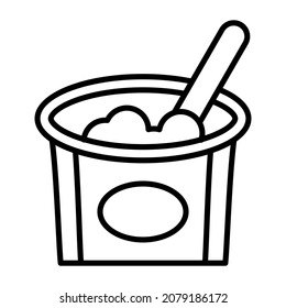 Yogurt icon vector image. Can also be used for web apps, mobile apps and print media.