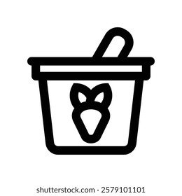 yogurt icon. vector line icon for your website, mobile, presentation, and logo design.