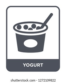 yogurt icon vector on white background, yogurt trendy filled icons from Fastfood collection, yogurt simple element illustration