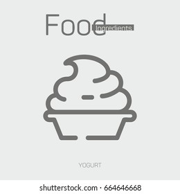 Yogurt line icon