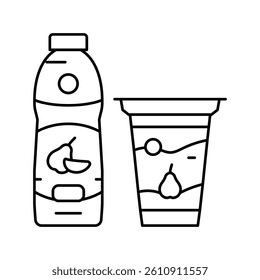yogurt milk product dairy line icon vector. yogurt milk product dairy sign. isolated contour symbol black illustration
