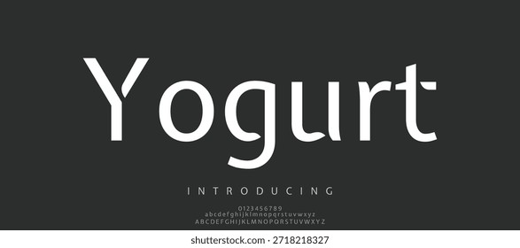 Yogurt Modern geometric lowercase typeface design font vector