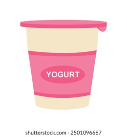 Yogurt. Natural packing yogurt vector illustration.