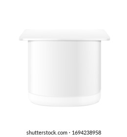 Mofa de empaquetado de yogur.  Ilustración vectorial aislada en fondo blanco. Listo para su uso en su diseño. EPS10.	