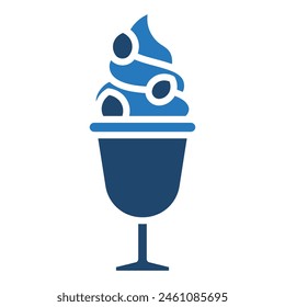 Yogurt Parfait icon line vector illustration