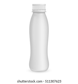 Yogurt plastic bottle. Illustration isolated on background. Graphic concept for your design