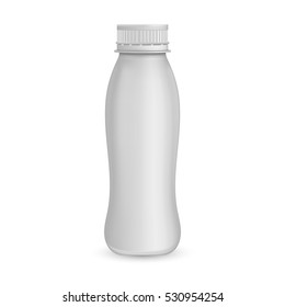 Yogurt plastic bottle. Illustration isolated on background. Graphic concept for your design