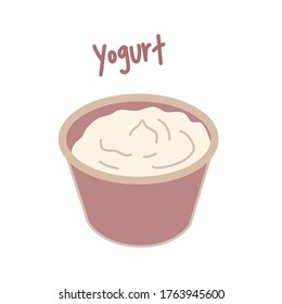 Yogurt. Simple vector illustration isolated on white background.