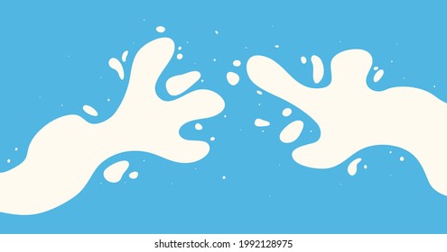Yogurt splash with drops vector milk backgroound, liquid wave, white texture. Abstract illustration