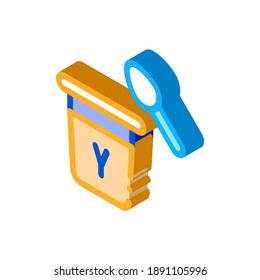 yogurt with spoon icon vector. isometric yogurt with spoon sign. color isolated symbol illustration