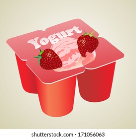 Yogurt with strawberry 