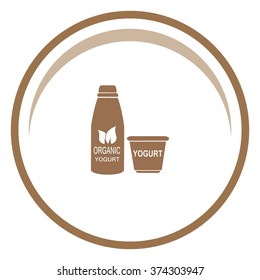 Yogurt vector icon.