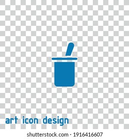 yogurt vector icon on an abstract background