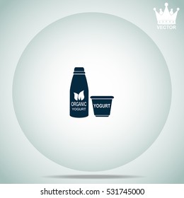 Yogurt  vector illustration.