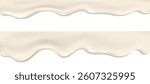 Yogurt wave realistic 3d texture. Dripping cream,  liquid, paint or milk. Flowing  glaze, white chocolate or melted ice cream. Melting ice cream. Splash. Drip slime vector background.