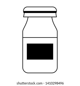 Yogurth bottle diary drink product vector illustration graphic design