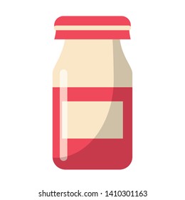 Yogurth bottle diary drink product vector illustration graphic design