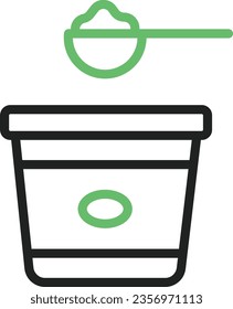 Icono de yogures. Adecuado para aplicaciones móviles.
