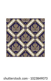 Yogyakarta batik motif ceplok this kind of geometric design, usually based on the form of roses or circular star.