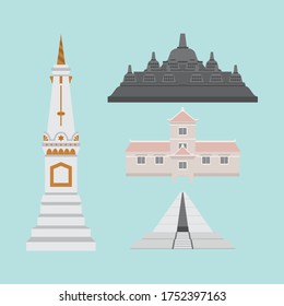 Yogyakarta City icon pack vector