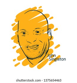 Yogyakarta Indonesia, April 21 2019: Sketch Face John Singleton