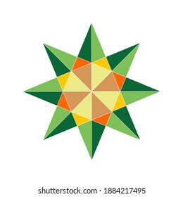 Yogyakarta, Indonesia. Dec 30 th, 2020. Vector illustration of a star like a 3D image