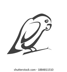 Yogyakarta, Indonesia. Dec 31t, 2020. vector illustration of a love bird image for a children's coloring book