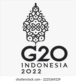 Yogyakarta, Indonesia - July 2 2022 : G20 Official Logo. Republic of Indonesia. Vector Illustration.
