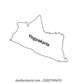 Yogyakarta map icon vector illustration symbol design