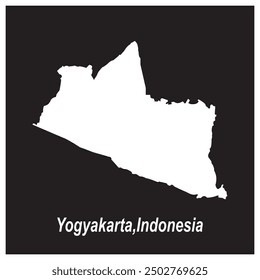 Yogyakarta mapa icono Ilustración vectorial diseño de símbolos