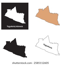 Yogyakarta map icon vector illustration symbol design