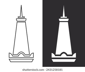 Yogyakarta Monument icon isolated vector illustration, easy to edit and change.