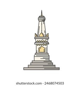 Yogyakarta Monument vector illustration,Yogyakarta Monument  is an icon of the city of Yogyakarta or a historical landmark in the city of Yogyakarta, Indonesia