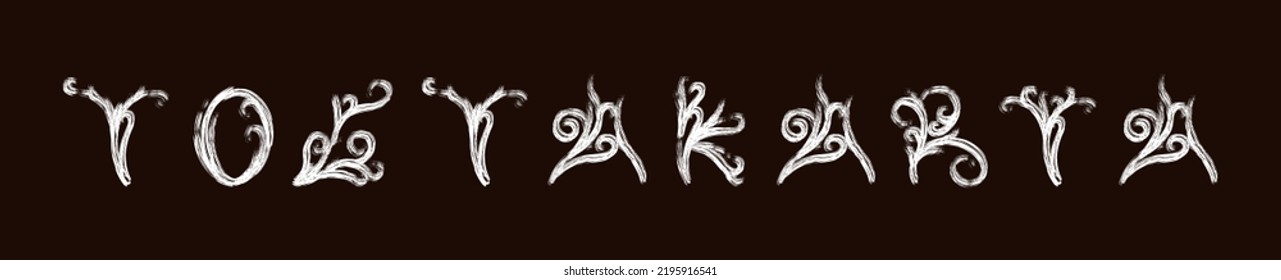 Yogyakarta Word Splatter Effect Vector Typography Stock Vector Royalty