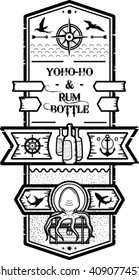 Yoho-Ho  Rum Bottle, vector