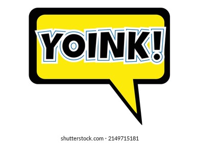 YOINK! Comic Speech 3d Text Style Effect Mockup High Resolution