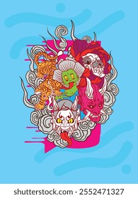 Yokai es un fantasma japonés con carácter de estilo japonés