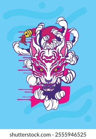 yokai is mean japanese ghost with japan style character