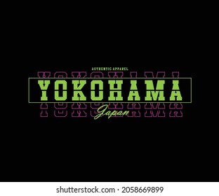 Yokohama Aesthetic Graphic Design for T shirt  Street Wear and Urban Style