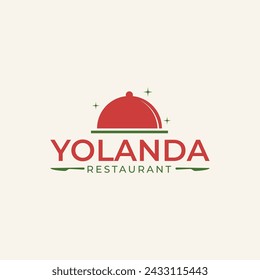 Yolanda Casual Restaurant wordmark typography text logo design icon element vector ,suitable for business cafe restaurant casual