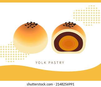 Yolk pastry is a traditional oriental snack,Taiwanese Desserts