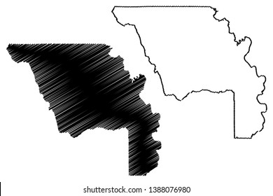 Yolo County, California (Counties in California, United States of America,USA, U.S., US) map vector illustration, scribble sketch Yolo map