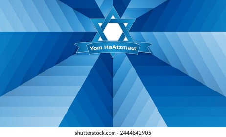 Yom HaAtzmaut, Independence Day is the national day of Israel, vector illustration