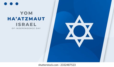 Yom Ha'atzmaut Israel Independence Day Celebration Vector Design Illustration for Background, Poster, Banner, Advertising, Greeting Card